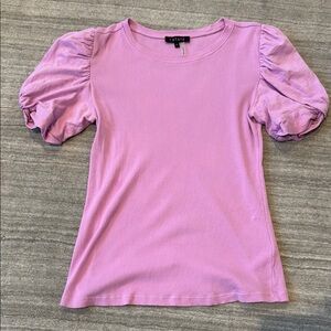 1.State Women's Lilac Puff Sleeve Top Size S